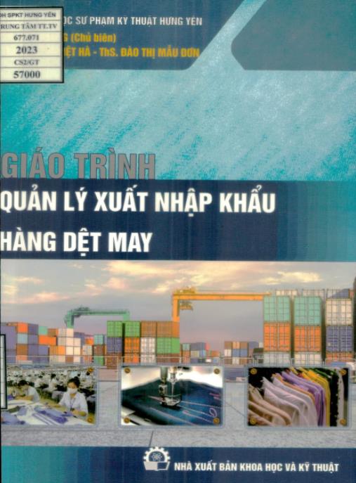 Giáo trình quản lý xuất nhập khẩu hàng dệt may