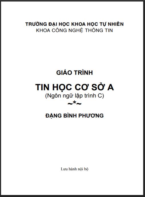Giáo trình tin học cơ sở A