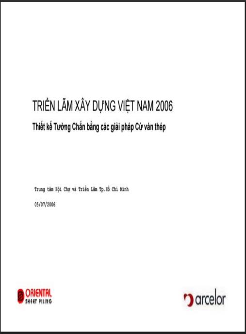 Thiết Kế Tường Chắn Bằng Các Giải Pháp Cừ Ván Thép