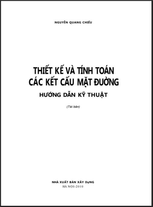 Thiết Kế Và Tính Toán Các Kết Cấu Mặt Đường