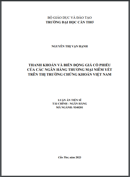 Thanh khoản và biến động giá cổ phiếu của các ngân hàng thương mại niêm yết trên thị trường chứng khoán Việt Nam